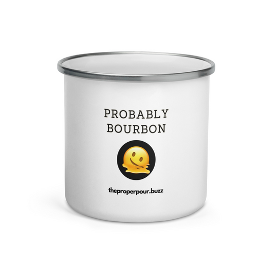 Probably Bourbon Enamel Coffee Mug